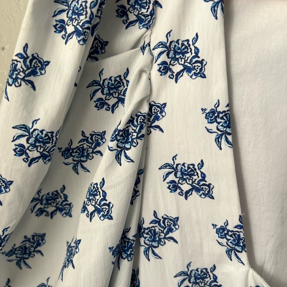 Caroline Constas Julian Square Neck Flounce Skirt Long Puff Sleeve Mini Dress - Picture 5 of 7